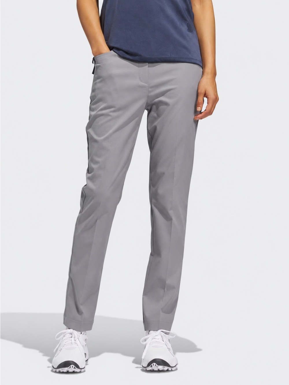 ADIDAS ULTIMATE365 TWISTWEAVE GOLF PANTS WOMENS 2 GRAY SLIM STRAIGHT NWT
